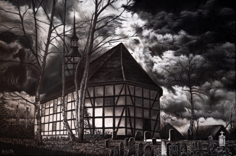 Church of Tschelln in Dark Art Style