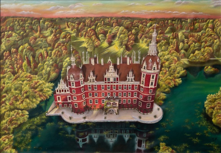 The new Castle in Fürst Pückler Park Bad Muskau